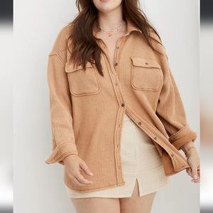 Aerie Lumber Jane Waffle Shirt